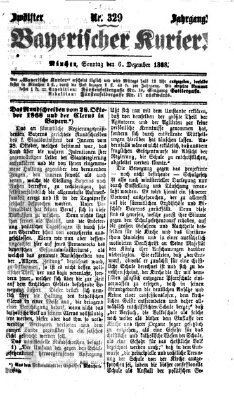 Bayerischer Kurier Sonntag 6. Dezember 1868