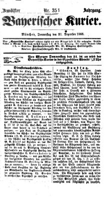 Bayerischer Kurier Donnerstag 31. Dezember 1868