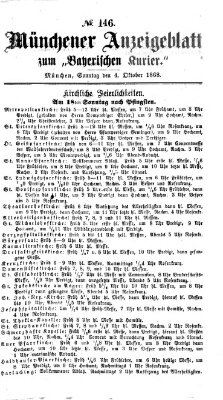 Bayerischer Kurier Sonntag 4. Oktober 1868