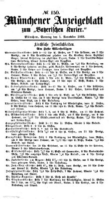 Bayerischer Kurier Sonntag 1. November 1868