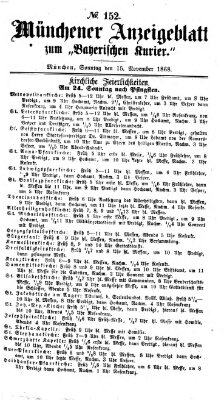 Bayerischer Kurier Sonntag 15. November 1868