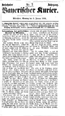 Bayerischer Kurier Sonntag 3. Januar 1869