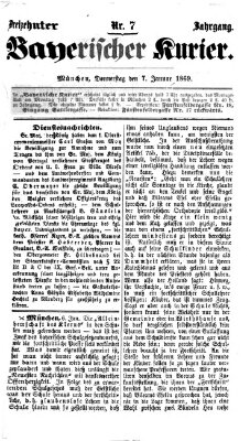 Bayerischer Kurier Donnerstag 7. Januar 1869