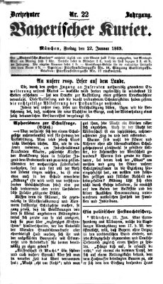 Bayerischer Kurier Freitag 22. Januar 1869