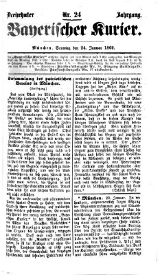 Bayerischer Kurier Sonntag 24. Januar 1869