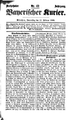 Bayerischer Kurier Donnerstag 11. Februar 1869