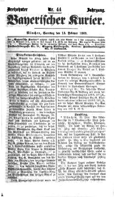 Bayerischer Kurier Samstag 13. Februar 1869