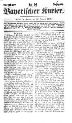 Bayerischer Kurier Montag 15. Februar 1869