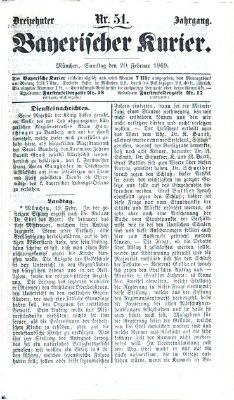 Bayerischer Kurier Samstag 20. Februar 1869