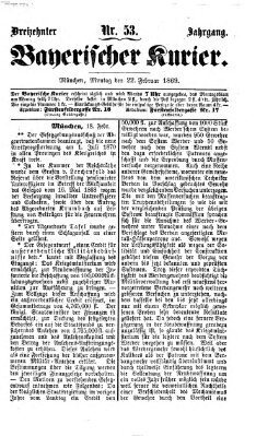 Bayerischer Kurier Montag 22. Februar 1869