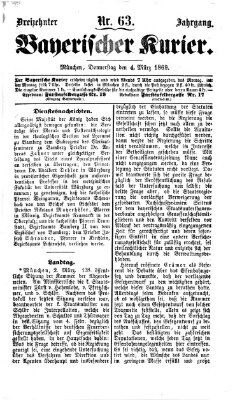 Bayerischer Kurier Donnerstag 4. März 1869