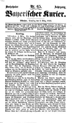 Bayerischer Kurier Samstag 6. März 1869