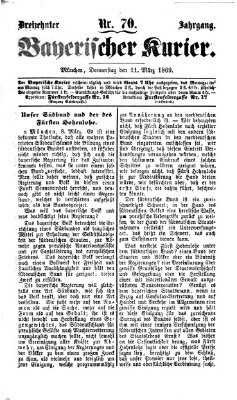 Bayerischer Kurier Donnerstag 11. März 1869