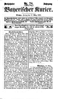 Bayerischer Kurier Freitag 19. März 1869