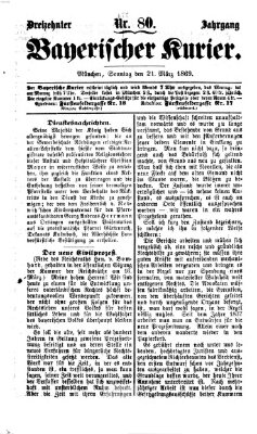 Bayerischer Kurier Sonntag 21. März 1869