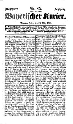 Bayerischer Kurier Freitag 26. März 1869