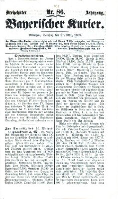 Bayerischer Kurier Samstag 27. März 1869