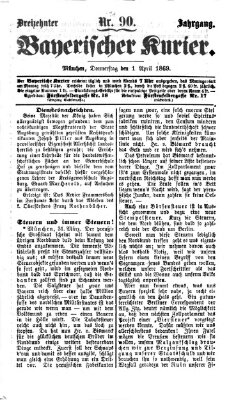 Bayerischer Kurier Donnerstag 1. April 1869