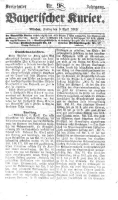 Bayerischer Kurier Freitag 9. April 1869