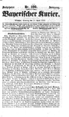 Bayerischer Kurier Sonntag 11. April 1869