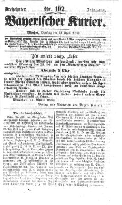 Bayerischer Kurier Dienstag 13. April 1869