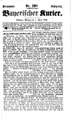 Bayerischer Kurier Montag 19. April 1869