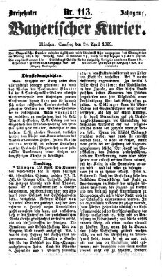 Bayerischer Kurier Samstag 24. April 1869