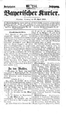 Bayerischer Kurier Sonntag 25. April 1869