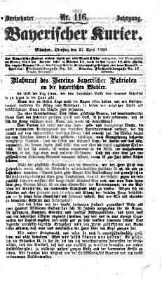 Bayerischer Kurier Dienstag 27. April 1869