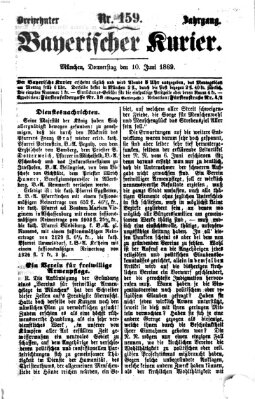 Bayerischer Kurier Donnerstag 10. Juni 1869