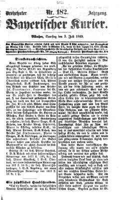 Bayerischer Kurier Samstag 3. Juli 1869