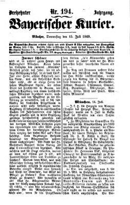 Bayerischer Kurier Donnerstag 15. Juli 1869