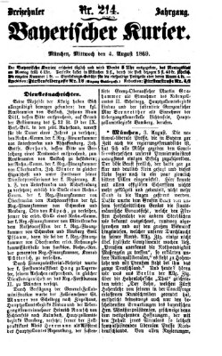 Bayerischer Kurier Mittwoch 4. August 1869