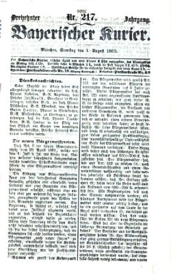 Bayerischer Kurier Samstag 7. August 1869