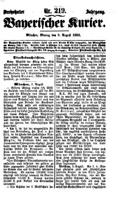 Bayerischer Kurier Montag 9. August 1869