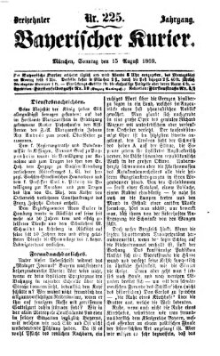 Bayerischer Kurier Sonntag 15. August 1869