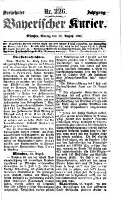 Bayerischer Kurier Montag 16. August 1869