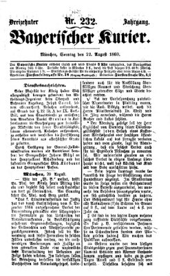 Bayerischer Kurier Sonntag 22. August 1869