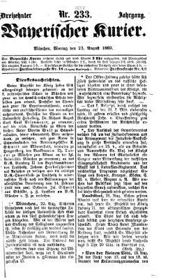 Bayerischer Kurier Montag 23. August 1869