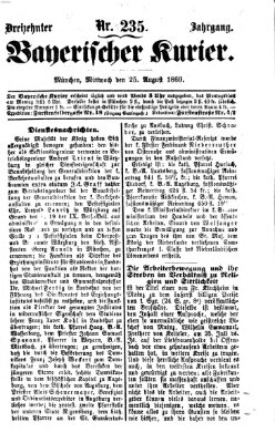 Bayerischer Kurier Mittwoch 25. August 1869