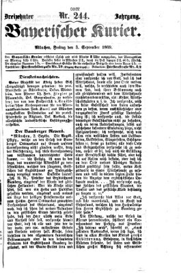 Bayerischer Kurier Freitag 3. September 1869