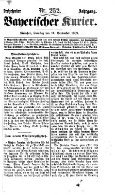 Bayerischer Kurier Samstag 11. September 1869