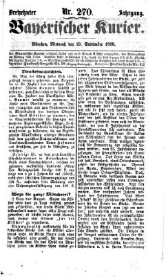 Bayerischer Kurier Mittwoch 29. September 1869