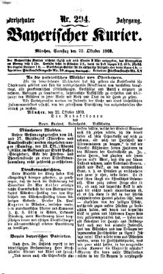 Bayerischer Kurier Samstag 23. Oktober 1869