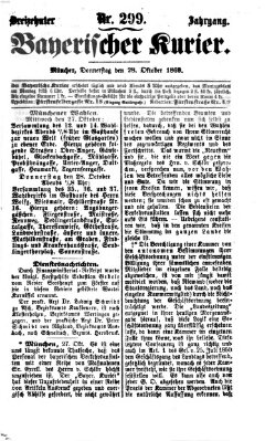 Bayerischer Kurier Donnerstag 28. Oktober 1869