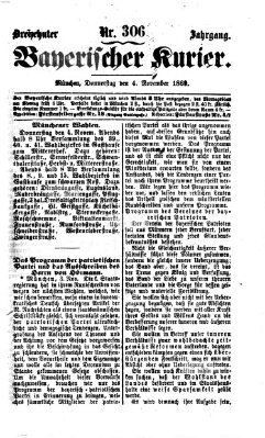 Bayerischer Kurier Donnerstag 4. November 1869