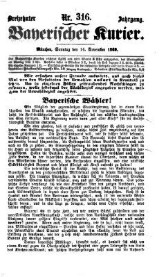 Bayerischer Kurier Sonntag 14. November 1869