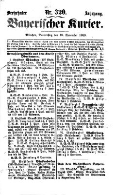 Bayerischer Kurier Donnerstag 18. November 1869