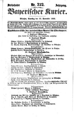 Bayerischer Kurier Samstag 20. November 1869