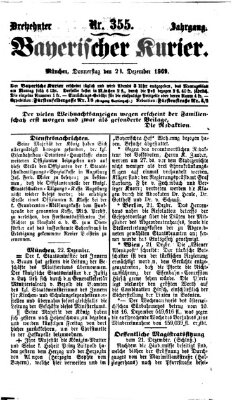 Bayerischer Kurier Donnerstag 23. Dezember 1869